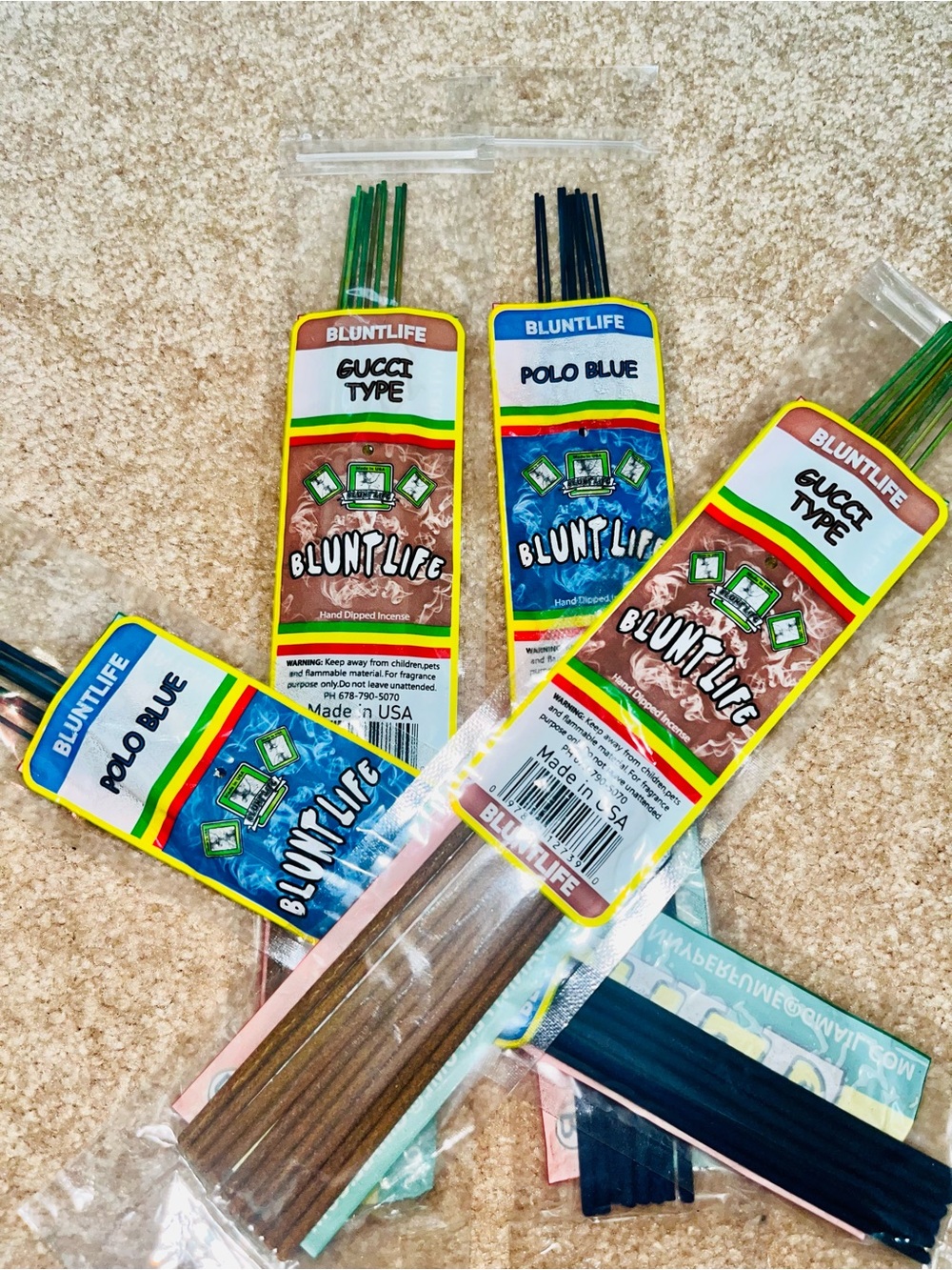 BluntLife Jumbo XL 19" Incense Sticks 3-Pack Bundle (75 Total)